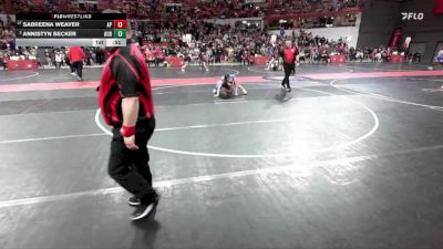 117 lbs Champ. Round 1 - Sabreena Weaver, Assumption/ Pacelli vs Annistyn Becker, Auburndale