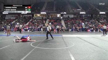 90 lbs Champ. Round 1 - Jaicey Martin, Neodesha vs Aubree Fortin, Oberlin Wrestling Club