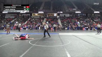 90 lbs Champ. Round 1 - Jaicey Martin, Neodesha vs Aubree Fortin, Oberlin Wrestling Club