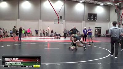 130 lbs Cons. Round 3 - William Kimberl, Tennessee Valley Wrestling vs Collins Britt, Tennessee Valley Wrestling