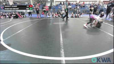 67 lbs Rr Rnd 3 - Barrett Homer, Comanche Takedown Club vs Jolee Kait Bryant, Prime Wrestling