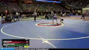 120 Class 1 lbs 1st Place Match - Brayden Dubes, Centralia vs Josh Payne, Lexington
