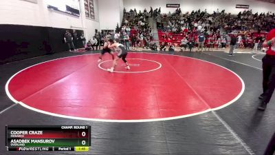 132 lbs Champ. Round 1 - Cooper Craze, Monarch vs Asadbek Mansurov, Overland