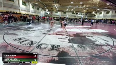 120 lbs 1st Place Match - Rafe Willson, Miles City Wrestling Club vs Cade Gorda, Eastside United