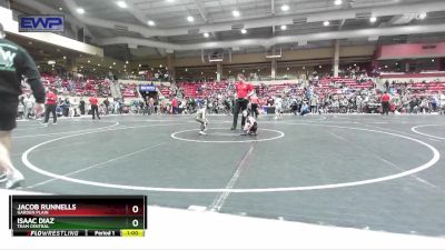 43 lbs Champ. Round 1 - Isaac Diaz, Team Central vs Jacob Runnells, Garden Plain