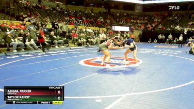 170 Class 1 lbs Cons. Round 1 - Taylor Kanoy, Harrisonville vs Abigail Parker, Gallatin