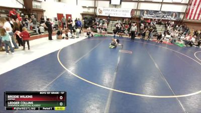 57 lbs Semifinal - Brodie Wilkins, Uintah vs Ledger Collins, Sanderson Wrestling Academy