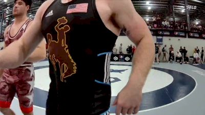97 kg Champ. Round 1 - Cameron Cavins, Noke Wrestling RTC vs Christian Carroll, Wyoming Wrestling Reg Training Ctr