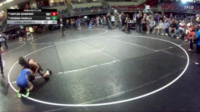 138 lbs Cons. Round 4 - Athena Padilla, Junior Titans Wrestling Club vs Haylee Gompert, Mitchell Wrestling Club