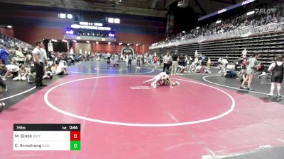 78 lbs Consolation - Mac Binek, Buffalo Outlaws vs Cruz Armstrong, Sublime Wrestling Academy