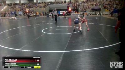 Girls 100 lbs Quarterfinal - Rylee Lent, Independence (Girls) vs Ava Teasley, Rossview (Girls)