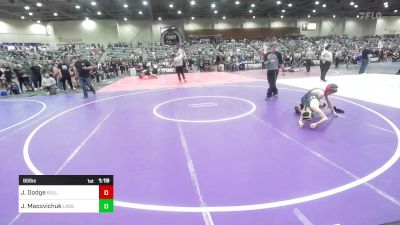 95 lbs Round Of 16 - Jordan Dodge, Bulldog Wrestling Club vs Jacob Macovichuk, Lassen Wrestling Association