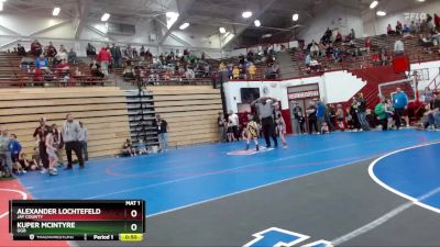 43 lbs Quarterfinal - Alexander Lochtefeld, Jay County vs Kuper McIntyre, GGB