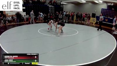 110 lbs. Cons. Round 5 - Anh Ngo, North Kansas City vs Addilyn Amos, Troy Buchanan