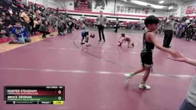 60 lbs Cons. Semi - Hunter Steadham, Carrollton Youth Wrestling vs Brock Erisman, Harrisonville Youth Wrestling