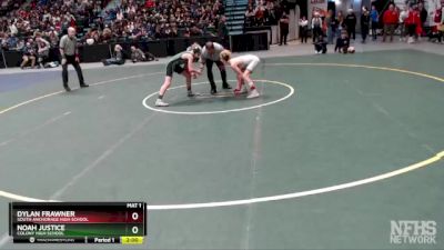 103 lbs 1st Place Match - Dylan Frawner, South Anchorage High School vs Noah Justice, Colony High School