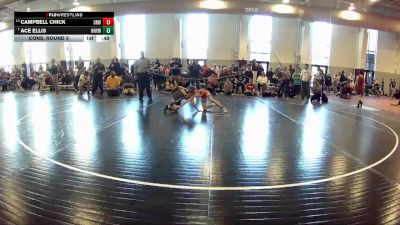 78 lbs Cons. Round 3 - Ace Ellis, Hanover Hawkeye Youth Wrestlin vs Campbell Chick, Legend Wrestling Club