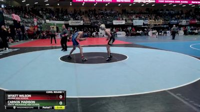 119 lbs Cons. Round 1 - Carson Madison, South Anchorage High School vs Wyatt Wilson, Palmer High School