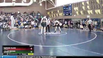 220 lbs Semifinal - Nathan Glass, Fernley vs Caleb Brown, Boulder City