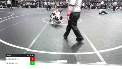 78 lbs Quarterfinal - Jace Brackett, Unaffiliated vs Wyatt Jones, Honey Badgers Wrestling Club