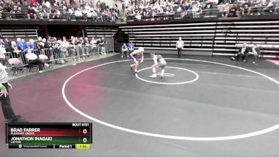 165 lbs Quarterfinal - Brad Farrer, Pleasant Grove vs Jonathon Inagaki, Layton