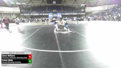 132 lbs Quarters - Quinn Williams, Anacortes Hawkeyes Wrestling Club vs Cohen Wells, Ascend Wrestling Academy