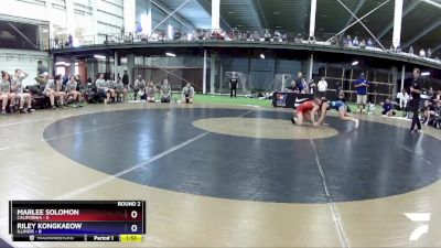 100 lbs Round 2 (8 Team) - Marlee Solomon, California vs Riley Kongkaeow, Illinois