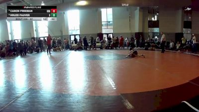 67 lbs Cons. Round 1 - Canon Freeman, SVWC vs Kruze Fauver, Willie Walters Wrestling Club