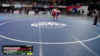 285 lbs Semifinal - Donovan Standifer, Mt. Edgecumbe High School vs Dylan Petersen, Sitka High School