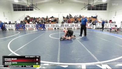 132 lbs Cons. Round 3 - Roman Soto, Westmont vs Ethan Beam, Stockdale