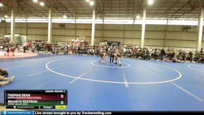 85 lbs Champ. Round 2 - Thomas Dean, Nampa Christian Middle School vs Brand`n Edstrom, Upper Valley Aces