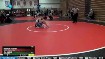 182 lbs Quarterfinal - Ty Cozad, Muscatine vs Kolton Martin, Liberty (Wentzville)