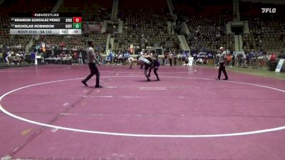 6A 132 lbs Cons. Round 2 - Brandon Gonzalez Perez, Spain Park HS vs Nicholas Robinson, Hueytown