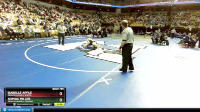 110 Class 2 lbs 5th Place Match - Isabelle Apple, Francis Howell North vs Sophia Miller, Francis Howell Central