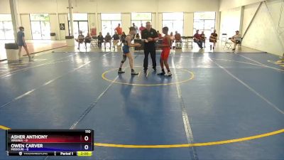 110 lbs Placement Matches (8 Team) - Asher Anthony, Virginia vs Owen Carver, Missouri