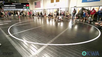 96 lbs Quarterfinal - Kamden Turner, Claremore Wrestling Club vs Ayiden Gooding, Wyandotte Youth Wrestling