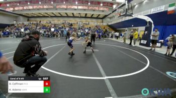 43 lbs Consi Of 8 #2 - Bodee Coffman, Piedmont vs Kaizer Adams, Harrah Little League Wrestling