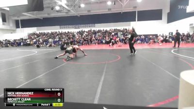 126 lbs Cons. Round 3 - Beckett Clear, Temecula Valley vs Nick Hernandez, Ventura High School