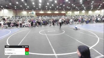 43 lbs Consi Of 16 #2 - Odin Crews, Buckaroo WC vs Nathan Walther, Carson Bulldogs