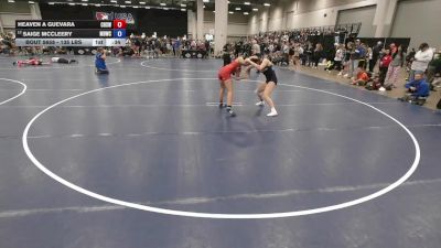 135 lbs Cons. Quarters - Heaven A Guevara, Cleveland High School Wrestling vs Saige McCleery, Mat Demon Wrestling Club