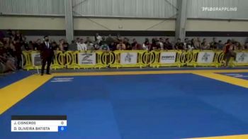 JOSHUA CISNEROS vs DIEGO OLIVEIRA BATISTA 2021 Pan IBJJF Jiu-Jitsu No-Gi Championship