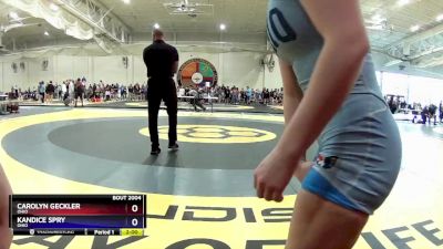 124 lbs Round 1 - Carolyn Geckler, Ohio vs Kandice Spry, Ohio