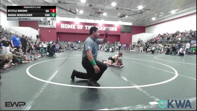 67 lbs Rr Rnd 5 - N`cyla Brown, OKC Saints Wrestling vs Maida Bigsoldier, Pawhuska Elks Takedown