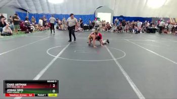 100 lbs Round 5 (8 Team) - Chad Artman, Ohio Gold 24k vs Josiah Sims, Terps Xtreme