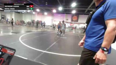132 lbs 5th Place - Waymond Liggins, Rancho Bernardo WC vs Royal Craig, Ftcc