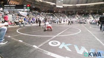 110 lbs Consi Of 8 #2 - Abram Corbett, Fort Gibson Youth Wrestling vs Delaney Davis, Marlow Outlaws