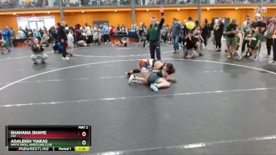 125 lbs Quarterfinal - Shahana Shams, C2X vs Adaleigh Yiakas, White Knoll Wrestling Club