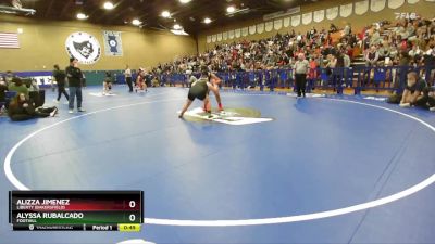 170 lbs Cons. Round 3 - Alyssa Rubalcado, Foothill vs Alizza Jimenez, Liberty (Bakersfield)