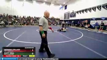 160 lbs Quarterfinal - Scott Wall, Battle Mountain vs Anthony Collazo, West Wendover