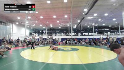 91 lbs Semifinal - Kole Wasser, Grit Mat Club - MS vs Brennan Reber, Keystone Krush - MS